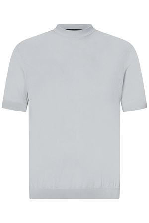 T-shirt girocollo in maglia crêpe lux grigio LOW BRAND | L1MSS256717N049